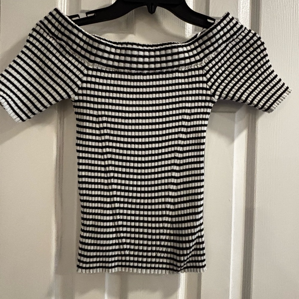 Z Supply Black and White Checkered Top